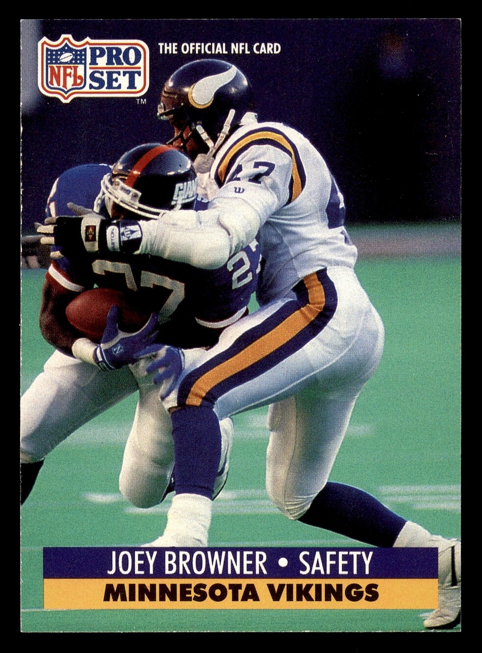 1991 Pro Set Spanish #136 Joey Browner Card Minnesota Vikings